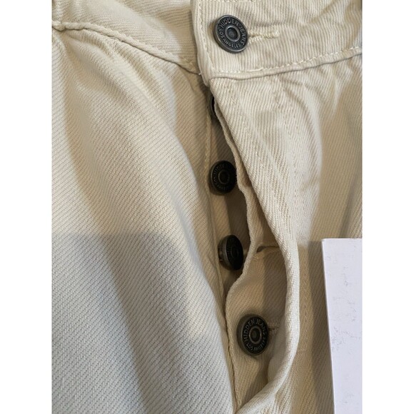 Women’s Hidden Tracey Sz 31 Cream Straight Distressed Button Fly High Rise Jeans - Picture 5 of 12